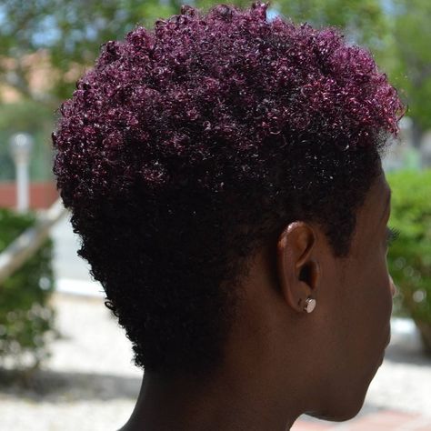 50 Enchanting Red Violet Hair Color Ideas — Magical Combinations Check more at http://hairstylezz.com/best-red-violet-hair-color-ideas/ Deep Plum Hair Color Black Women, Plum Dyed Hair, Short Blonde Afro Hair, Purple Black Hair Short, Short Hair Dye Colors For Black Women, Purple Hair Color Ideas For Short Hair, Plum Hair Color On Black Women, Short Plum Hair, Dark Purple Short Hair