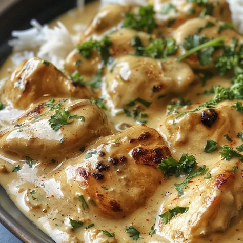 Whether you're hosting a dinner party or simply craving a decadent dinner, this creamy chicken recipe promises to impress. Creamy Garlic Butter Chicken, Olive Oil Sauce, Italian Seasonings, Creamy Garlic Mushrooms, Creamy Chicken Recipes, Creamy Garlic Chicken, Buttered Noodles, Butter Chicken Recipe, Chicken Breast Seasoning