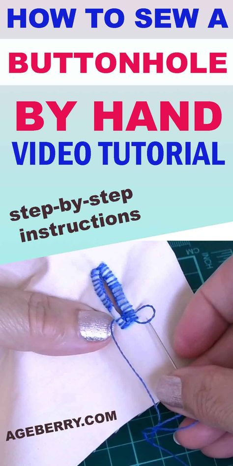 Button Hole Stitch, Buttonhole Stitch, Projek Menjahit, Hand Sewing Projects, Diy Projektit, Visual Memory, Sewing Tutorials Clothes, Sew Ins, Fashion Sewing Tutorials