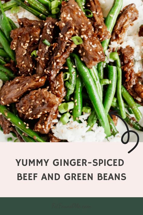 Indulge in a flavor-packed experience by preparing a delectable stir-fry dish of Beef and Green Beans with Ginger Sauce at home. This quick and easy recipe will make you ditch take-out for good. Tender steak, bursting with savory flavors, is combined with a zesty homemade ginger sauce that only takes 30 minutes to whip up in your own kitchen. Perfect for hectic weeknights, this dish is sure to win hearts and become a beloved family dinner choice. Beef And Green Beans Recipe, Beef And Green Beans, Rice Alternative, Recipe With Ginger, Ginger Beef, Green Beans Recipe, Dinner Choices, Spiced Beef, Pork Stir Fry