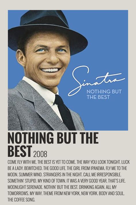 alternative minimalist polaroid poster made by @majaaplb (me) Frank Sinatra Poster, Frank Sinatra Songs, Minimalistic Posters, Minimalist Music, Paintings For Living Room, Song Cover, Music Poster Ideas, Vintage Music Posters, Wall Art Decor Prints