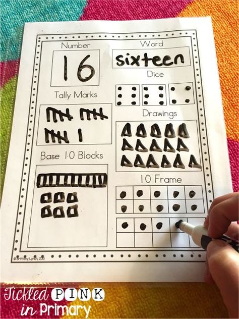 help students work on numbers 11-20 with these worksheets Free Sight Word Games, Number Sense Worksheets, Base 10 Blocks, Number Sense Activities, Math Blocks, Teen Numbers, Math Education, Math Number Sense, Tally Marks