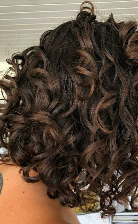 Curly Lowlights Brunettes, Curly Hair Baylage Curls, Curly Brown Hair With Lowlights, Deep Brown Curly Hair, Dark Brown Curly Hair With Lowlights, Curly Hair Lowlights Brown Curls, Mocha Brown Curly Hair, Golden Brown Highlights Curly Hair, Hair Color Ideas For Brunettes Curly Natural