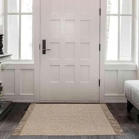 Amazon.com: Collive Entryway Door Mat, 27" x 43" Machine Washable Kitchen Rugs, Indoor/Outdoor Low-Profile Doormat Soft Hand-Woven Cotton Bathroom Rug Throw Rugs for Front Back Door Bedroom : Home & Kitchen Rug For Inside Front Door, Rug Front Door Entryway, Front Door Inside Rug, Indoor Door Mat Entryway, Entryway Door Mat, Fromt Doors, Washable Kitchen Rugs, Inside Front Door, Rugs Indoor