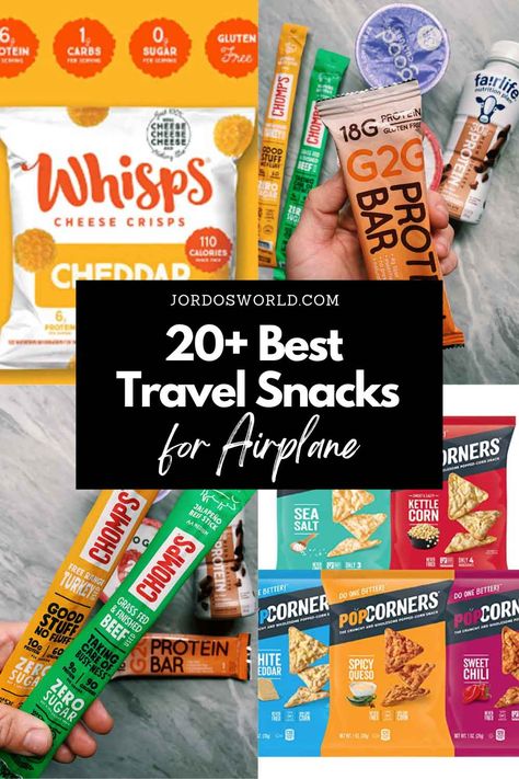 Looking for some travel snacks for flying? Here are some of the best healthy travel snacks to bring on the airplane! Airplane Snackle Boxes, Best Snacks For Long Flights, Snacks For Flights Air Travel, Airport Snacks Ideas, Airplane Lunch Ideas, Healthy Snacks For Airplane Travel, Snacks For International Flights, Healthy Hotel Snacks, Best Airplane Snacks Long Flights