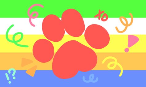 a gender where you feel like a silly and goofy lil pup/puppy! it can be also sillygender and pupgender combined! flag made by me. Pup Gender Flag, Neo Pronoun Flags, Xenogender Silly, Pupgender Flag, Dog Xenogenders, Pup Xenogenders, Cute Xenogenders, Pup Gender, Silly Gender