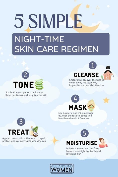 Simple Night Skin Care Routine, Night Time Skin Care Routine For Black Women, Night Time Facial Routine Skin Care, Night Face Routine, Night Face Mask, Workout Stretches, Massage Routine, Apply Coconut Oil, Night Skincare