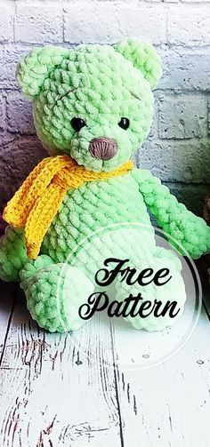 Toys Quotes, Crocheted Teddy Bear, Crochet Bear Pattern, Teddy Bear Patterns Free, Bear Patterns Free, Crochet Bear Patterns, Crochet Teddy Bear Pattern, Confection Au Crochet, Crochet Animals Free Patterns