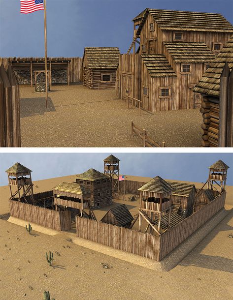 Wooden Fort, Model Castle, Toy Fort, Army Men Toys, Conan Exiles, Planet Coaster, Old Western, Western Town, Ark Survival Evolved