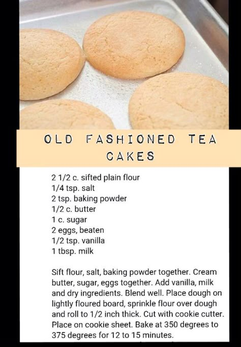 Old Fashioned Tea Cakes | Tea cakes, Tea cakes recipes, Old fashioned tea cakes Tea Cake Cookie Recipe, Old Fashioned Tea Cakes, Tea Cakes Southern, Southern Tea, Tea Cake Cookies, Tea Cakes Recipes, Tea Cookies, Tea Cake, Tea Cakes