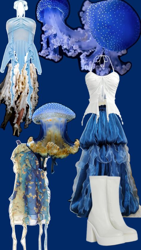 Jellyfish Halloween Costume, Jellyfish Costume, Ocean Dress, Party Fits, Fairytale Dress, Diy Sewing Clothes, Fishing Outfits, Mermaid Fashion, Ocean Inspiration