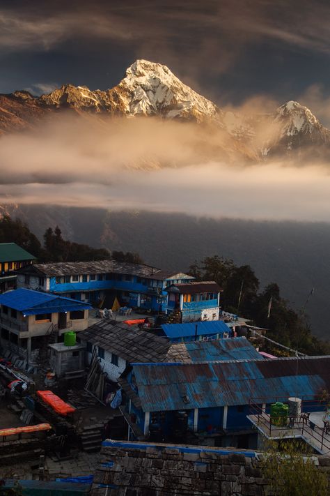 Ghandruk Nepal, Nepali Wallpaper, Ghandruk Village, Nepal Aesthetic, Nepal People, Bhutan Travel, Nepal Culture, Annapurna Base Camp, Mountain Aesthetic