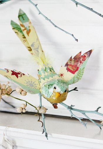 Bird Craft Showcase – Wee Folk Art Decorating With Birds Inspiration, Paper Mache Birds How To Make, Paper Birds Craft, Paper Birds Diy, Paper Mache Birds, Joy Wallpaper, Wallpaper Birds, Spring Display, Paper Bird