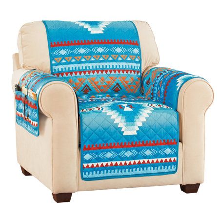 Aztec Furniture, Quilted Furniture, Rustic Quilts, Rustic Fabric, Recliner Cover, Recliner Slipcover, Armchair Slipcover, Collections Etc, Box Cushion