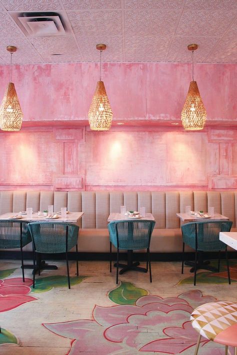 These Are Boston's Most Instagrammable Restaurants | Boston, MA Patch,   Boston, massachusetts travel,boston blogger, new england travel, boston, food adventures, food in the air, #bostonblogger #bostonbloggers #foodblogger #travelblogger #adventureblogger, sarahs love list, boston travel guides, what to do in boston, best places to go in boston, instagram worthy places in boston Boston Massachusetts Restaurants, Instagrammable Restaurants, Places In Boston, Boston Travel Guide, Beautiful Tile Floor, Colorful Chandelier, Boston Restaurants, Massachusetts Travel, Boston Travel