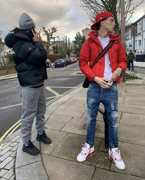 Streetwear Fashion Men Street Look, London Drip, Drip Clothes, Outfits For Teenage Guys, Uk Drill, Streetwear Fashion Men, Sneakers Outfit Men, Car Vibes, Drip Fashion