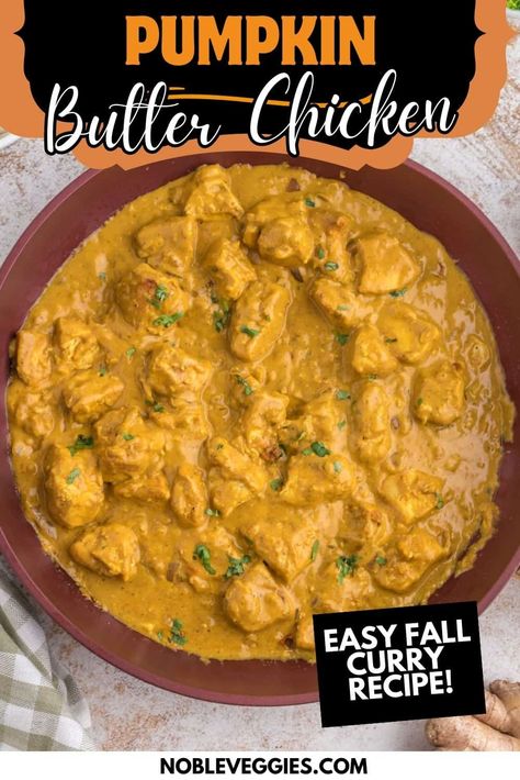 Savory notes of butter chicken with the delicate, sweet vibes of pumpkin. And guess what? The mix of creamy coconut milk and velvety pumpkin puree will totally embrace those tender chicken chunks, creating a cozy, satisfying experience with every single forkful. Pumpkin Butter Chicken, Savory Pumpkin Puree Recipes, Turkey Recipes Thanksgiving Juicy, Turkey Recipes Videos, Turkey Recipes Crockpot, Juicy Turkey Recipes, Crockpot Turkey Recipes, Turkey Recipes Oven, Oven Turkey Recipes