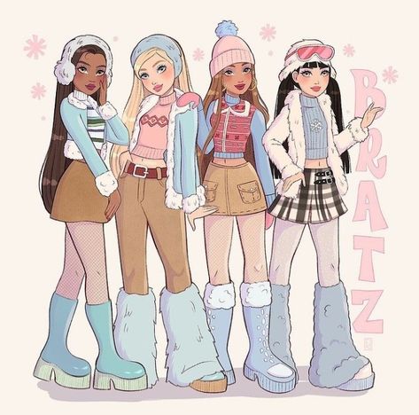 Las Bratz, Bratz Art, Me And Who, Bratz Doll Outfits, Bratz Girls, Bratz Inspired Outfits, Doll Outfits, Bratz Doll, Cute Art Styles