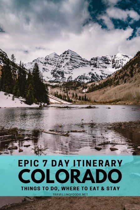 Epic Colorado 7 Day Itinerary with Things To Do, Where To Eat and Stay like Maroon Bells, Rocky Mountain National Park, Avelina Denver and Limelight Snowmass || #Colorado #Travel Colorado Springs Itinerary, Colorado Itinerary Summer, Colorado Itinerary Fall, One Week Colorado Itinerary, Where To Stay In Colorado, Colorado Road Trip Itinerary Fall, Colorado 5 Day Road Trip Itinerary, Colorado Roadtrip, Colorado Itinerary