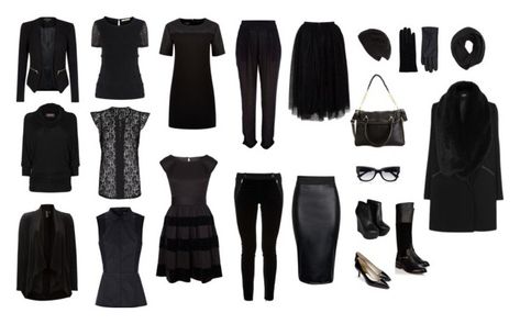 Winter Capsule: Grown Up Goth by misshoneybare on Polyvore featuring polyvore, fashion, style, The Velvet Chair Company, Therapy, Phase Eight, Oasis, MANGO, Izabel London, Alice + Olivia, Boohoo, River Island, STELLA McCARTNEY, Topshop, MICHAEL Michael Kors, Steve Madden, J.Crew, Cash Ca, Marni and clothing Fun All Black Outfits, Grown Up Goth, Black Capsule Wardrobe, Goth Winter, Corporate Goth, Casual Goth, Sheer Pants, Ragamuffin, Wardrobe Capsule