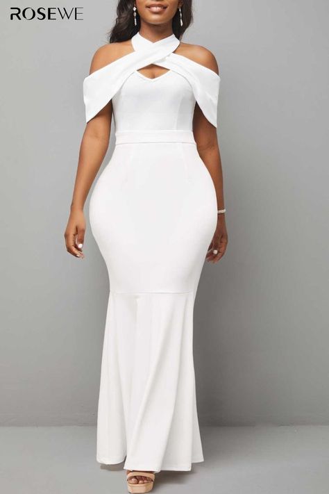 Looking for the perfect dress and jumpsuit for wedding guest, Check out the latest styles from Rosewe with affordable prices.! Lace Dress Styles Ghana, White Mermaid Dress, Plain White Dress, White Lace Dress Long, Jumpsuit For Wedding Guest, Latest Dress For Women, White Mermaid, Lace Dress Styles, Plus Size Gowns