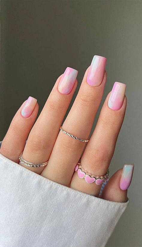 spring nails, spring nail colors, classy spring nail designs, floral nails, pastel nails, spring nails 2023 Colourful Nail Art, Spring Nail Art Ideas, Colourful Nail, Nail Art For Kids, Pastel Nails Designs, Bright Summer Nails, Tie Dye Nails, Colorful Nail Art, Cute Spring Nails