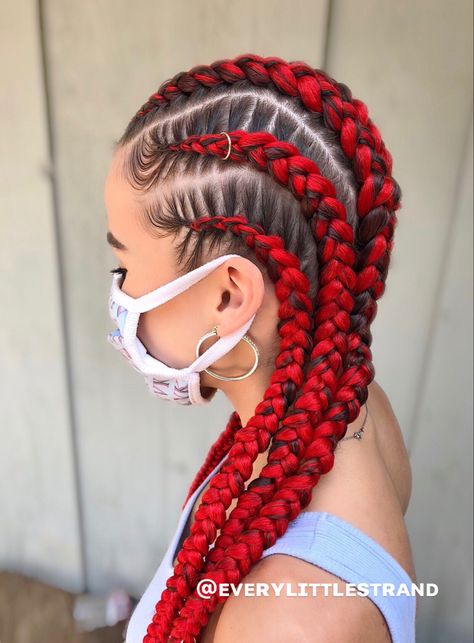 Six Cornrows Braids, Six Braids, Fulani Braids Hairstyles Designs, Dutch Braids Short Hair, Hairstyles Designs, Fulani Braids Hairstyles, Birthday Hairstyle, Rave Hairstyles, Hair Braid Designs