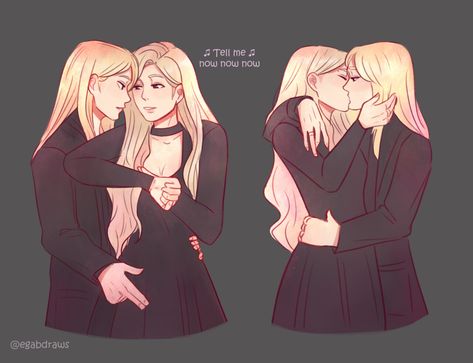 Mamamoo Moonsun fanart Moonsun Fanart, Tiffany Girls, Yuri Comics, Woman Loving Woman, Mamamoo Moonbyul, Creature Artwork, Yuri Manga, Lesbian Art, Lgbt Art