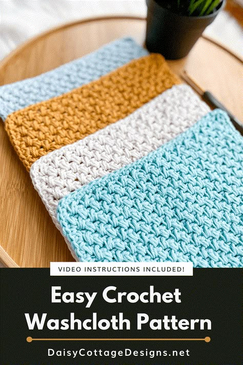 Crochet Face Washers Free Patterns, Free Dish Cloth Crochet Patterns, Wash Cloths Crochet Pattern, Crochet Dishcloth Tutorial Videos, Dish Rags Crochet Pattern, Crochet Dishrags, Crochet A Washcloth, Crochet Dishcloths Free Patterns, 2023 Blessings