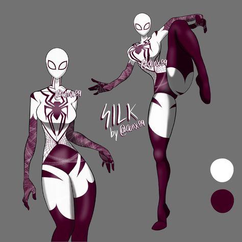 Redesign of my OC! I didn’t like that my last suit didn’t incorporate the logo on the chest like other spider people so I redesigned it. What do we think? Upgrade or downgrade from the other suit I made. Spider Man Outfits Ideas Oc, Spider Woman Suit Ideas, Spider Woman Oc Art, Spider Woman Suit Design, Spider Man Suits Design Female, Oc Spiderman Suit, Spiderman Oc Art Suit, Spider Suit Oc, Female Symbiote Oc