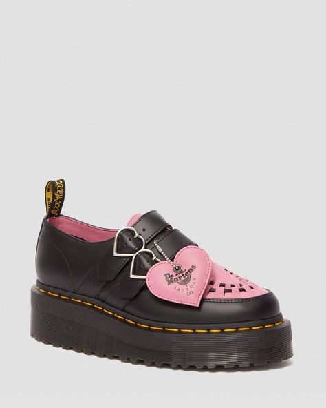 Cute Dr Martens, Dr Martens X Lazy Oaf, Demonia Creepers, Doc Marten Creepers, Tuk Creepers, Demonia Boots, American Eagle Outfits, Black Dr Martens, Lazy Oaf