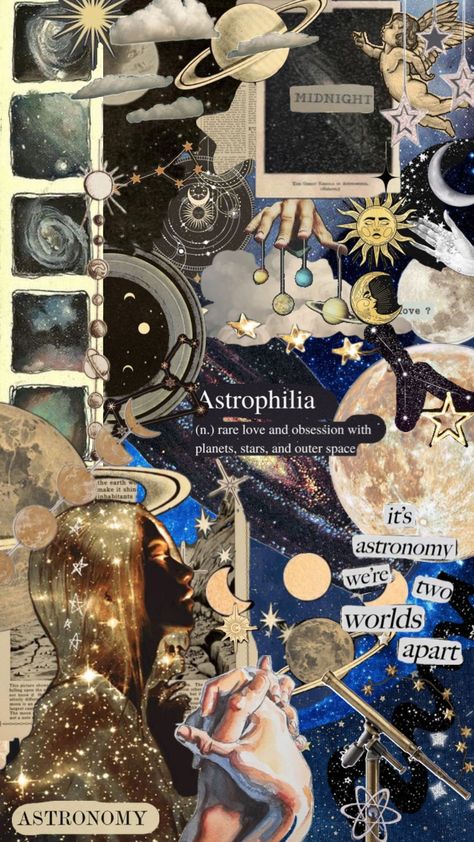 #astronomy Bg Design, Witchy Wallpaper, Beautiful Collage, E Mc2, Pop Art Wallpaper, Celestial Art, Collage Background, Edgy Wallpaper, Phone Wallpaper Patterns