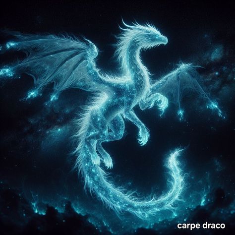 Dragon Patronus Aesthetic, Dragon Patronus Art, Ghost Dragon Art, Ice Dragon Art, Patronus Art, Dragon Pfp, Electric Dragon, Ghost Dragon, Night Dragon