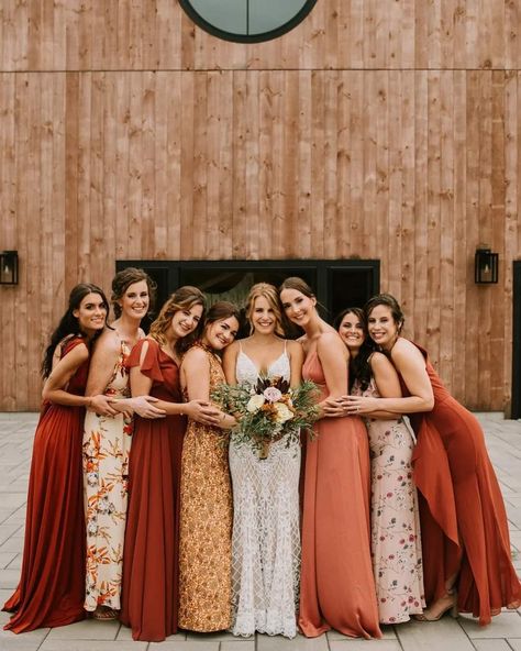 Fall Bridesmaid Dresses Mix And Match, Fall Color Bridesmaid Dresses Mismatched, Bridesmaids Dresses Mismatched Fall, Floral Bridesmaid Dresses Mismatched Fall, Fall Multicolored Bridesmaid Dresses, Fall Wedding Bridesmaid Dresses Mismatch, Bridesmaid Dresses Mismatched Fall, Mix Match Bridesmaid Dresses Fall, Mix Max Bridesmaid Dresses Fall