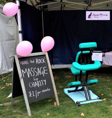 Massage Event Ideas, Chair Massage Marketing, Chair Massage Booth Set Up, Mobile Massage Van, Massage Advertising, Massage Van, Face Muscles Anatomy, Massage Branding, Aesthetic Massage