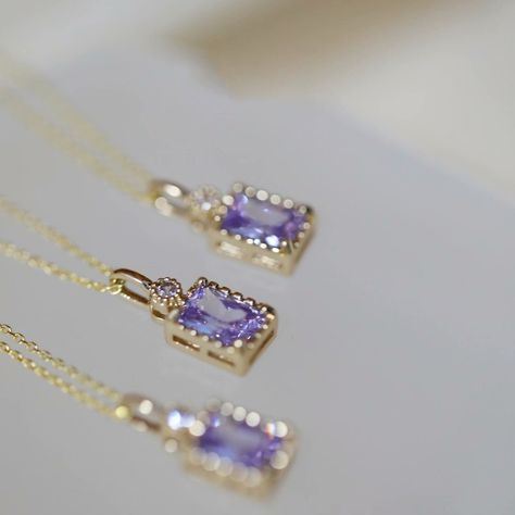 Who else is a fan of purple? Amethyst adds a magical and calming vibe to any outfit! 💜✨ . . . #jewelry #ootd #fashion #earrings #ring #aesthetic #purple #amethyst #whimsical #necklace #daintyjewelry #jewellery Amethyst Jewelry Necklace, Amethyst Meaning, Solitaire Diamond Necklace, Whimsical Necklace, Ring Aesthetic, Purple Gems, Aesthetic Purple, A Wonderful Life, Purple Necklace