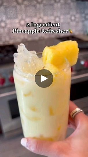 88 reactions · 57 shares | 2-ingredient pineapple refresher 🍍😍 Just mix pineapple juice with coconut milk – super simple and great for the upcoming spring and summer. Save this recipe for when you want a tasty, refreshing drink 🙌 @nutrosarafit 

Ingredients:
1 cup Pineapple Juice
1/2 cup Coconut Milk

#pineapplerefresher #viral #mocktails #cocktails #drinks

Credit : @cocktails | Weight Loss Tips & Advice | fearless_la · Original audio Pineapple Refresher, Drinks With Pineapple Juice, Coconut Milk Drink, Watermelon Ice Cream, Pineapple Drinks, Better Lifestyle, Coconut Drinks, Watermelon Ice, Healthy Fit