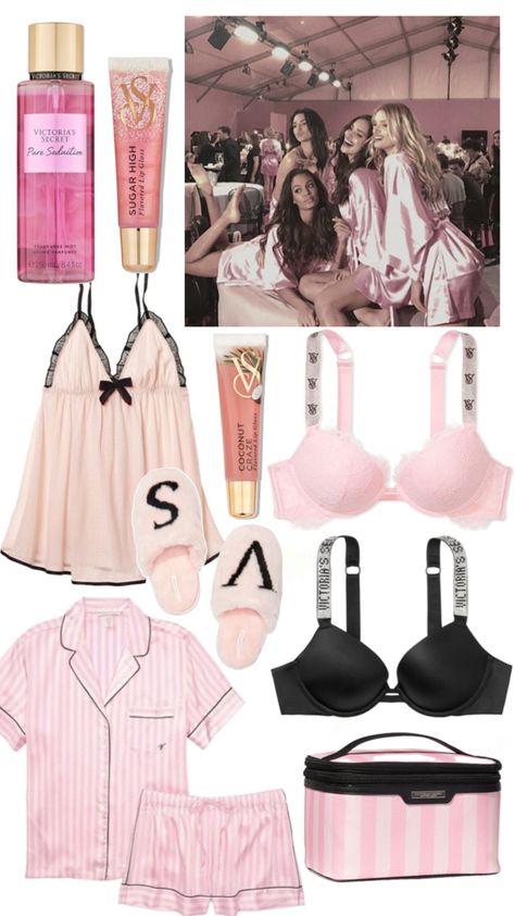 victoria secret accessories, oufits, vs angels Victoria Secret Outfit Ideas, Victorias Secret Angel Aesthetic Outfits, Victoria Secret Wishlist, Cute Victoria Secret Sets, Victoria’s Secret Angel Aesthetic, Victoria Secret Lifestyle, Vs Model Outfits, Vs Pyjama, Victoria’s Secret Aesthetic