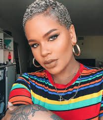 50 Cute Short Haircuts & Hairstyles for Black Women Short Natural Haircuts, Twa Hairstyles, Tapered Natural Hair, Natural Hair Cuts, Natural Hair Short Cuts, Short Hair Black, Really Short Hair, Cute Short Haircuts, Grey Wig