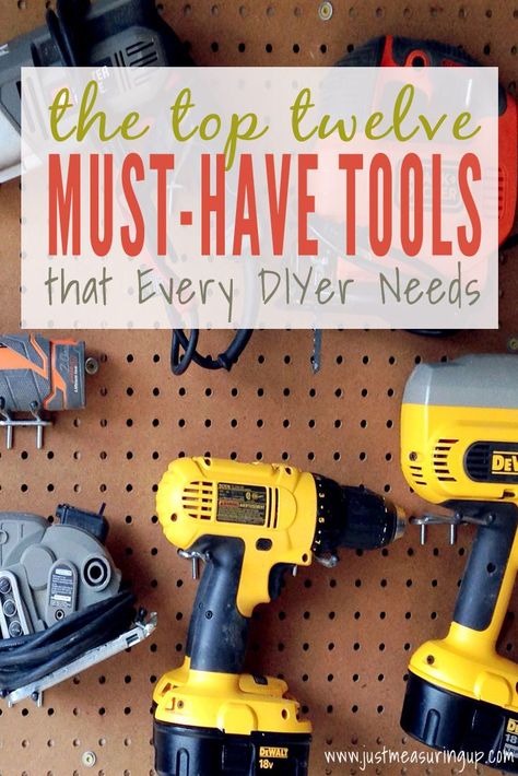 Top 12 must-have tools every DIYer needs Used Woodworking Tools, Woodworking Tools Storage, Woodworking Tools Workshop, Essential Woodworking Tools, Woodworking Machinery, Must Have Tools, Woodworking Jigs, Woodworking Bench, Wood Working For Beginners