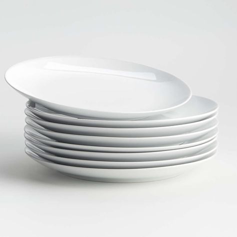 White Dinnerware | Crate and Barrel Plates And Bowls Set White, Abbott Elementary, House Remodeling, Plates And Bowls Set, Bedrooms Ideas, White Dinnerware, Kitchen Images, White Dinner Plates, Patterned Plates