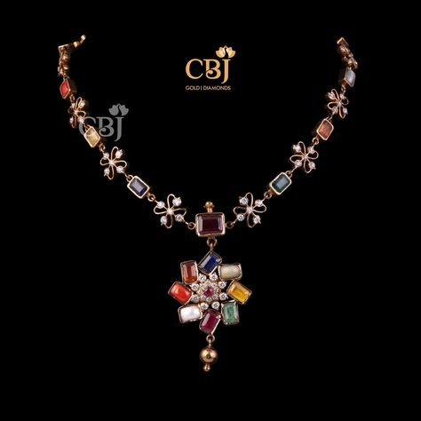 Navaratna Necklace, Navaratna Jewellery, Bridal Necklace Designs, Elegant Blouse Designs, Gold Fashion Necklace, Gold Designs, Gold Jewellery Design Necklaces, Trendy Necklaces, Silver Prices