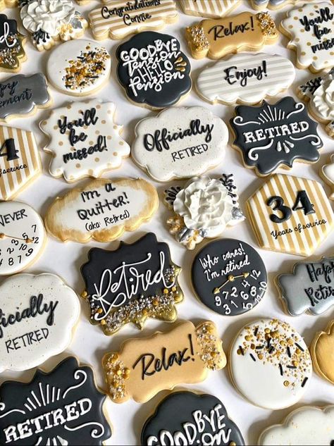 Retirement Party Decor Ideas For Women, Retirement Party Dessert Ideas, Classy Retirement Party, Retirement Dessert Table, Retirement Party Table Decorations, Retirement Dessert Ideas, Retirement Party Desserts, Retirement Party Dessert Table, Classy Retirement Party Ideas