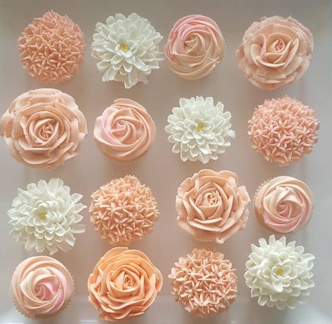 Floral Bridal Shower Cake Ideas, Bridal Shower Flower Cupcakes, Boho Floral Cupcakes, Boho Flower Cupcakes, Little Pumpkin Baby Shower Cupcakes, Baby In Bloom Cupcake Ideas, Baby In Bloom Desserts, Bachelorette Cupcake Ideas, Floral Baby Shower Cupcakes