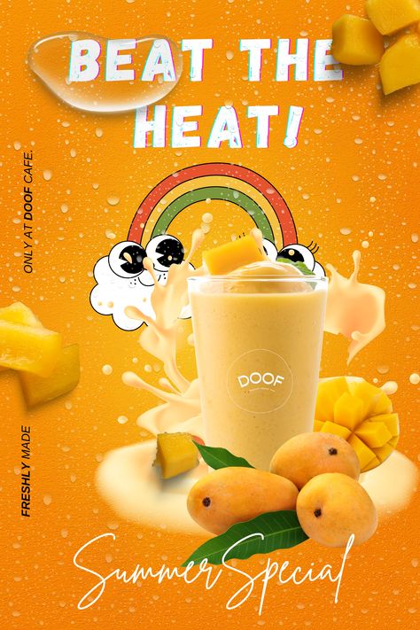 Beat The Heat poster for Brand DOOF in mumbai Beat The Heat Poster, Heat Poster, Greek Mythology Art, Summer Special, Mythology Art, Beat The Heat, Menu Restaurant, Summer Heat, Greek Mythology