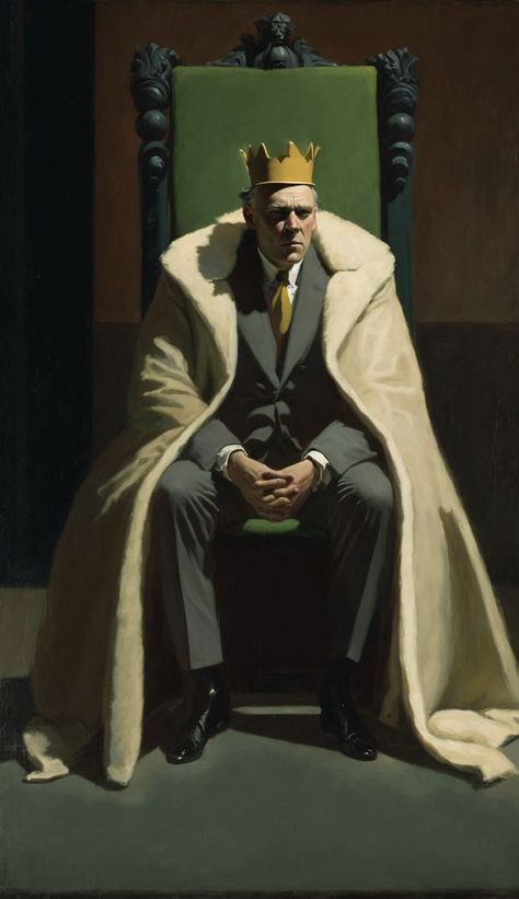 king, emperor, boss, throne, royal, lonely, grim, vintage, 50s, alone, oil painting, fine art, ,American Realism, Solitude, Loneliness, Everyday scenes, Architecture, Interiors, Contrast, Contemporary art, Art, Fine art,
Canvas art, Canvas, Modern art, Cityscapes, Americana, lonesome, Vintage, Vintage art, Oil painting, painting, lonely,best sold, best selling, Sitting On Throne Pose Drawing, Sitting On Throne Reference, Sitting On A Throne Reference, King Sitting On Throne, Throne Pose Reference, Throne Pose, King On His Throne, Sitting Pose Reference, King On Throne