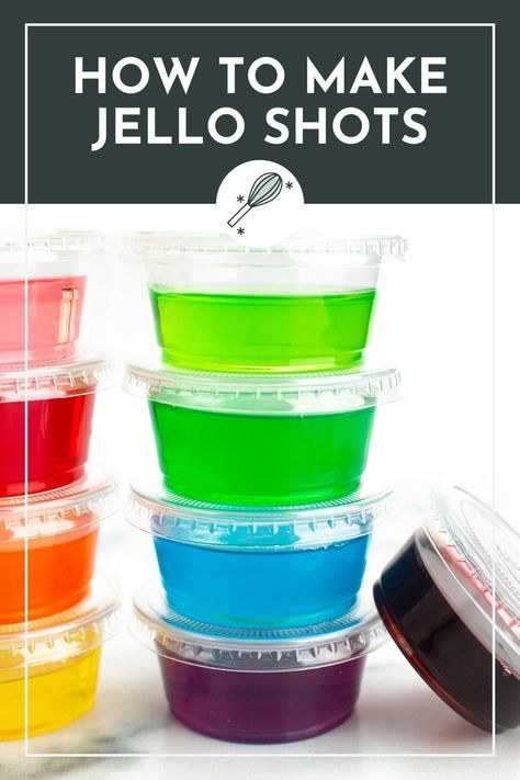 Learn how to make jello shots with boxed, flavored gelatin mix and your favorite alcohol. These easy treats will be a hit at adult parties! Vodka Gummy Worms, Vodka Jello Shots, Easy Shot Recipes, Easy Jello Shots, Margarita Jello Shots, Making Jello Shots, Best Jello Shots, Jello Shots Vodka, How To Make Vodka