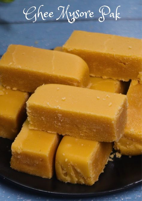 Homemade Ghee, Mysore Pak, Ghee Recipe, Diwali Sweets, Sweet Treats Desserts, Gram Flour, Flavored Oils, Indian Sweet, Food Articles