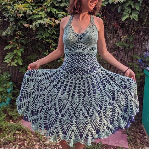 PATTERN: Fairy Dress / Pixie / Crochet cover up /pineapple | Etsy Fantasy Dress Pattern, Pixie Crochet, Dress Pattern Free, Crochet Dress Pattern Free, Crochet Wedding Dresses, Crochet Summer Dresses, Pixie Dress, Crochet Cover, Wedding Dress Patterns