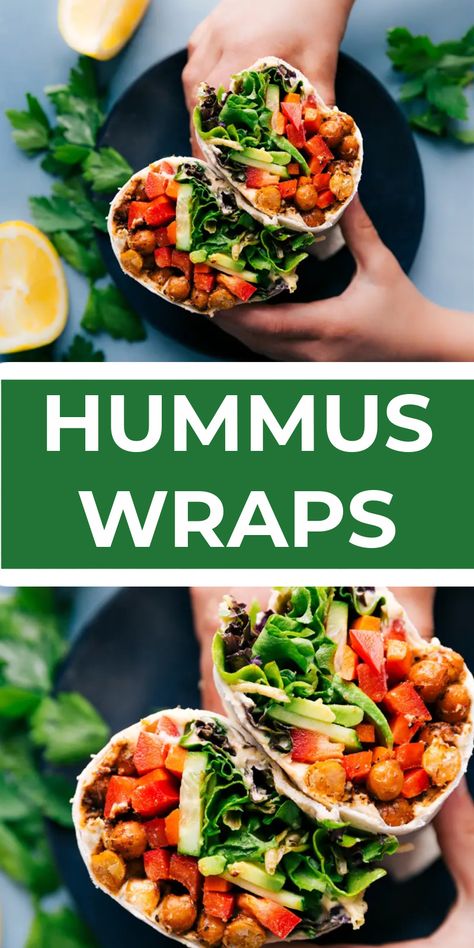 Wraps With Hummus, Roasted Veggie Wraps, Chickpeas Wrap, Chickpea Wrap Recipes, Hummus Wrap Ideas, Chickpea Hummus Wrap, Chickpea Veggie Wrap, Hummus Wrap Recipe Lunch Ideas, Mediterranean Hummus Wrap